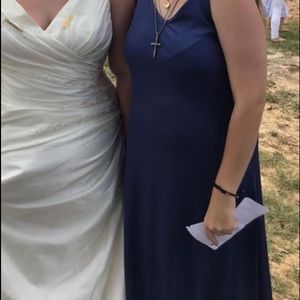 Navy blue sun dress size m-L